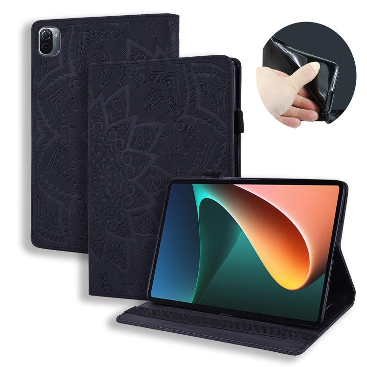 For Xiaomi Pad 5 Pro 12.4 inch Calf Texture Embossed Flip Leather Tablet Case