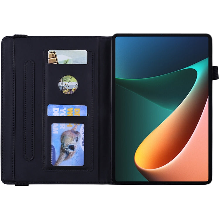 For Xiaomi Pad 5 Pro 12.4 inch Calf Texture Embossed Flip Leather Tablet Case