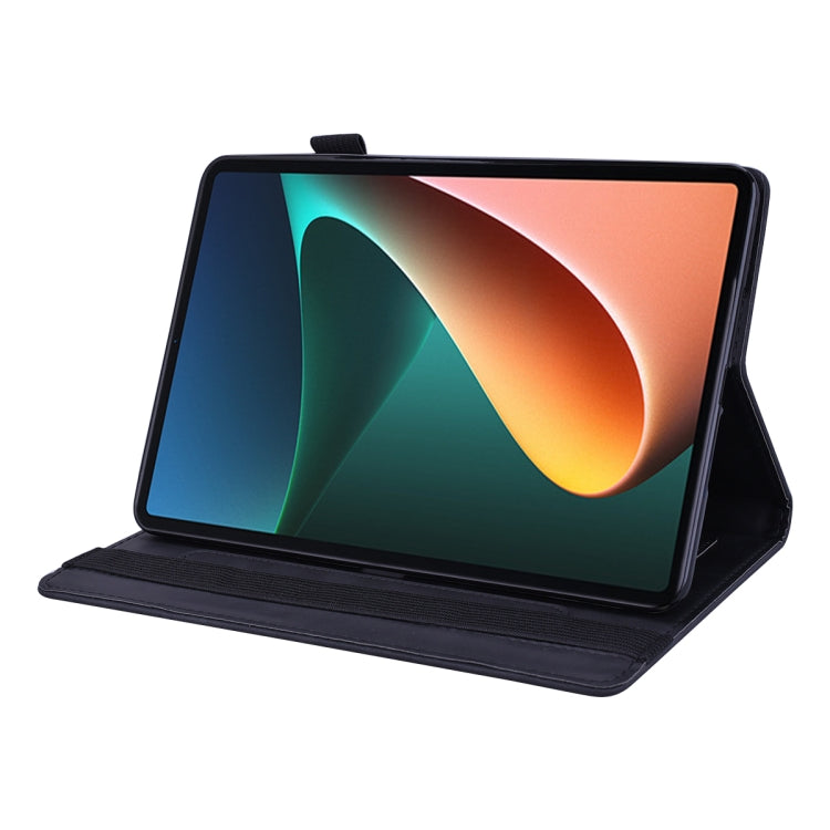 For Xiaomi Pad 5 Pro 12.4 inch Calf Texture Embossed Flip Leather Tablet Case