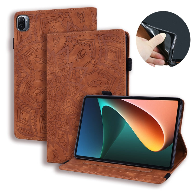 For Xiaomi Pad 5 Pro 12.4 inch Calf Texture Embossed Flip Leather Tablet Case