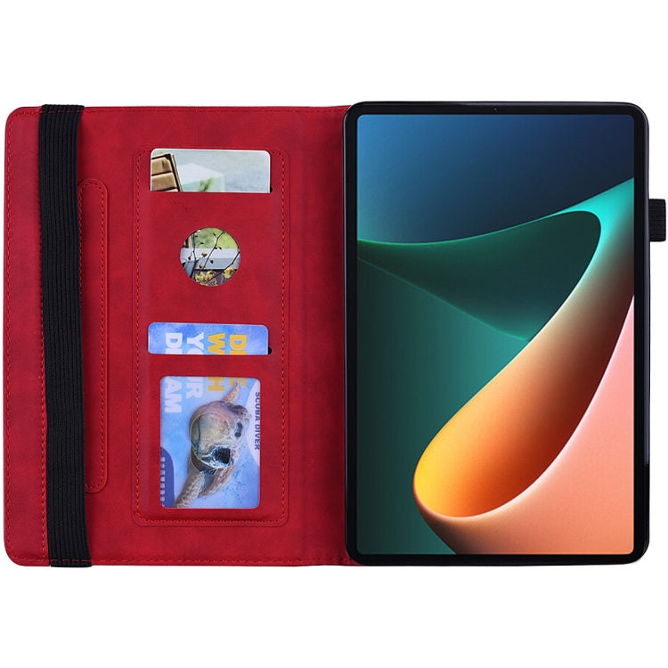 For Xiaomi Pad 5 Pro 12.4 inch Calf Texture Embossed Flip Leather Tablet Case