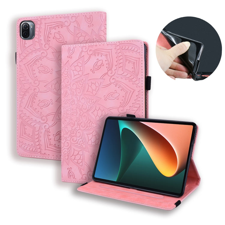 For Xiaomi Pad 5 Pro 12.4 inch Calf Texture Embossed Flip Leather Tablet Case