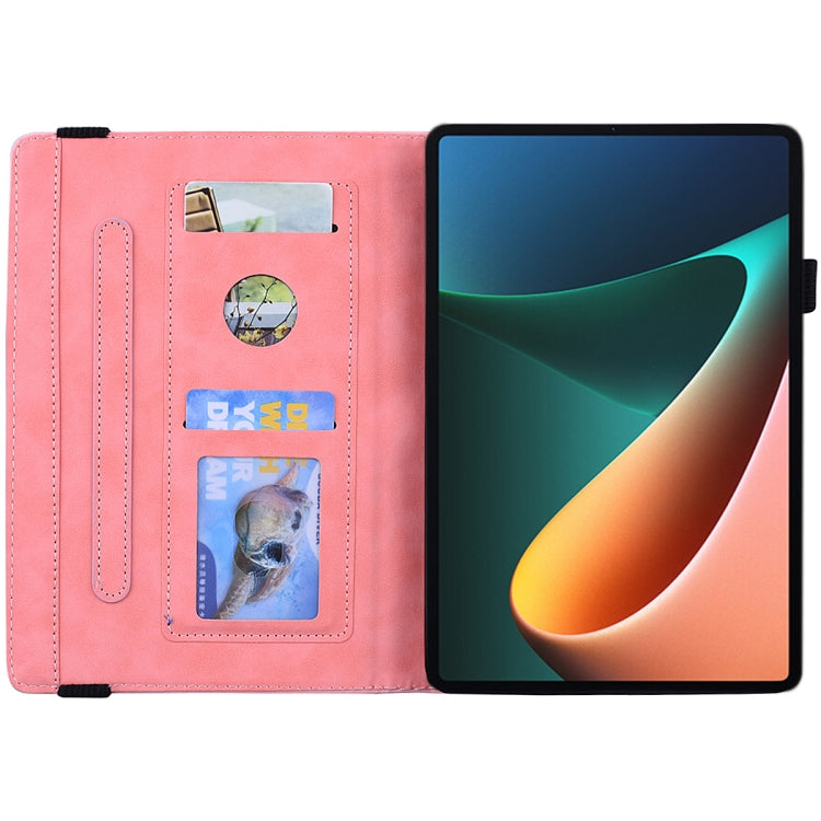 For Xiaomi Pad 5 Pro 12.4 inch Calf Texture Embossed Flip Leather Tablet Case