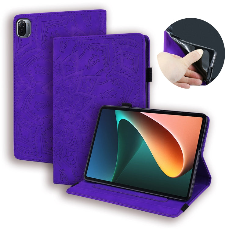 For Xiaomi Pad 5 Pro 12.4 inch Calf Texture Embossed Flip Leather Tablet Case