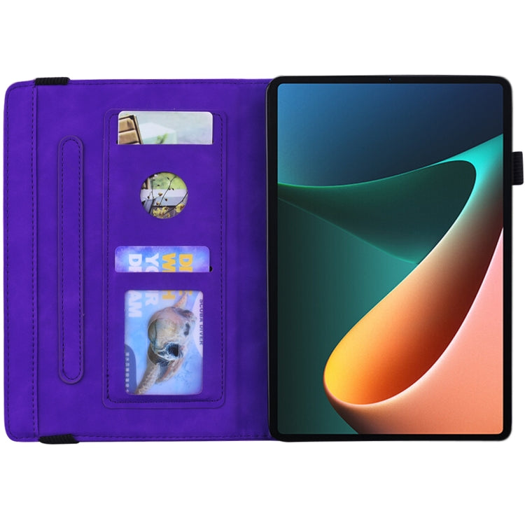 For Xiaomi Pad 5 Pro 12.4 inch Calf Texture Embossed Flip Leather Tablet Case