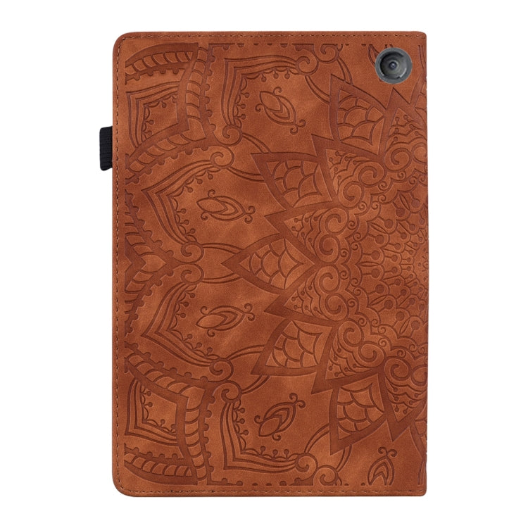 For Amazon Kindle Fire 7 2022 Calf Texture Embossed Flip Leather Tablet Case