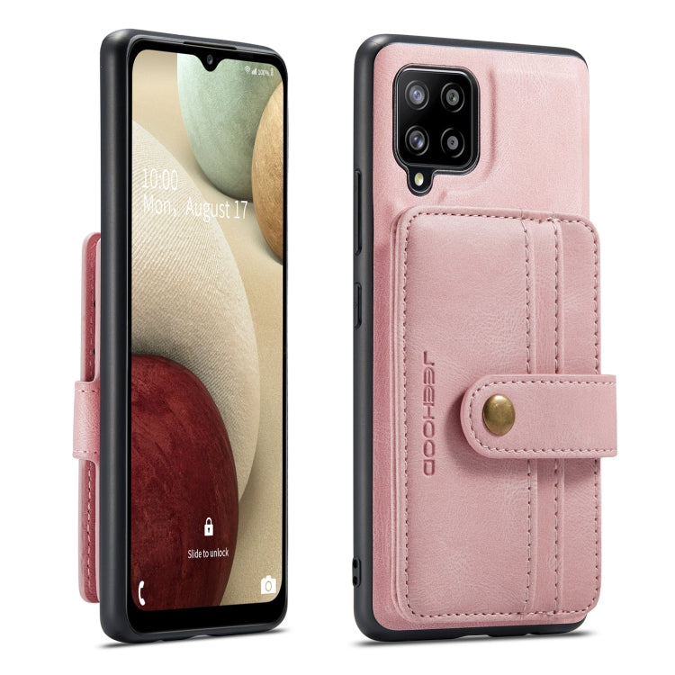 For Samsung Galaxy A22 4G JEEHOOD RFID Blocking Anti-Theft Magnetic PU Phone Case