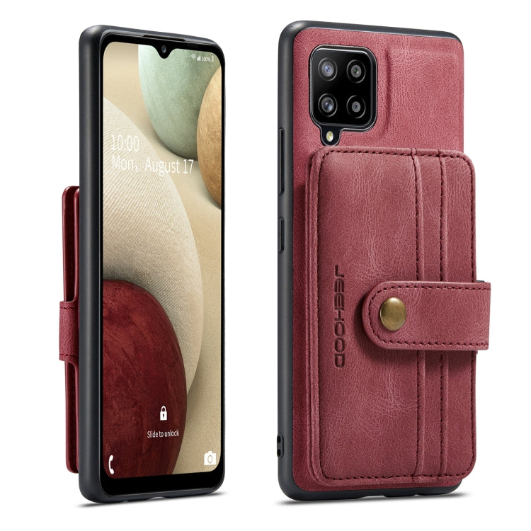 For Samsung Galaxy A22 4G JEEHOOD RFID Blocking Anti-Theft Magnetic PU Phone Case