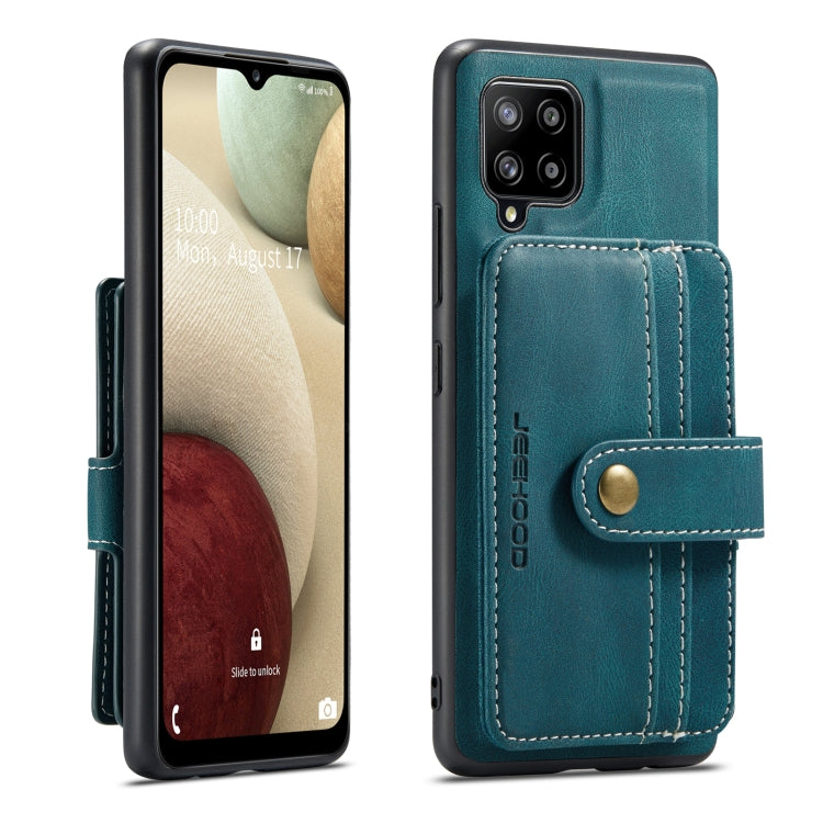 For Samsung Galaxy A22 4G JEEHOOD RFID Blocking Anti-Theft Magnetic PU Phone Case