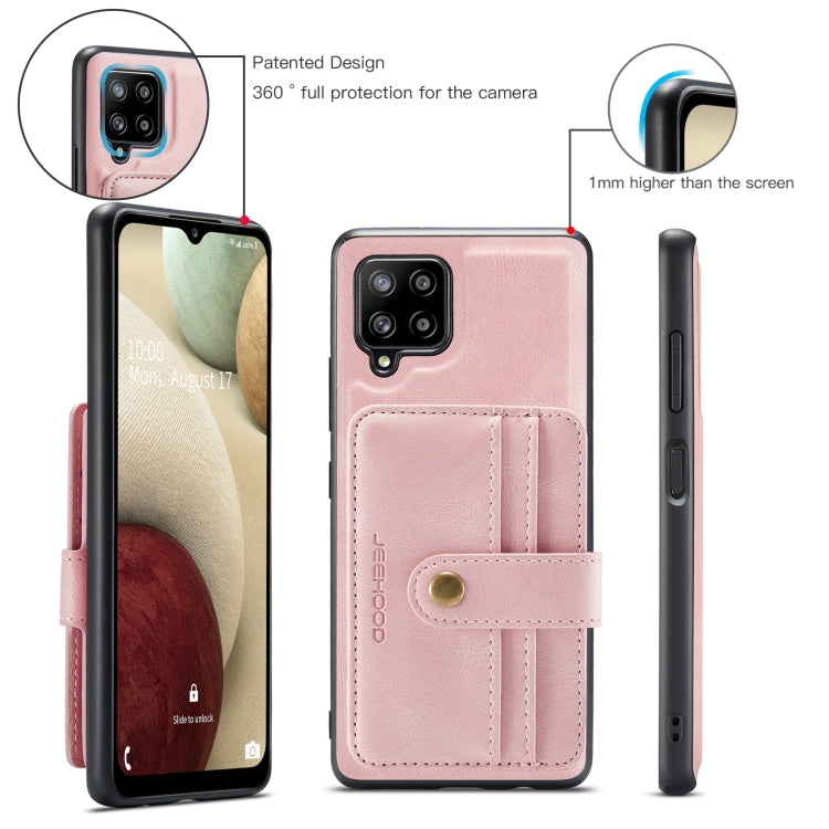 For Samsung Galaxy A42 5G JEEHOOD RFID Blocking Anti-Theft Magnetic PU Phone Case