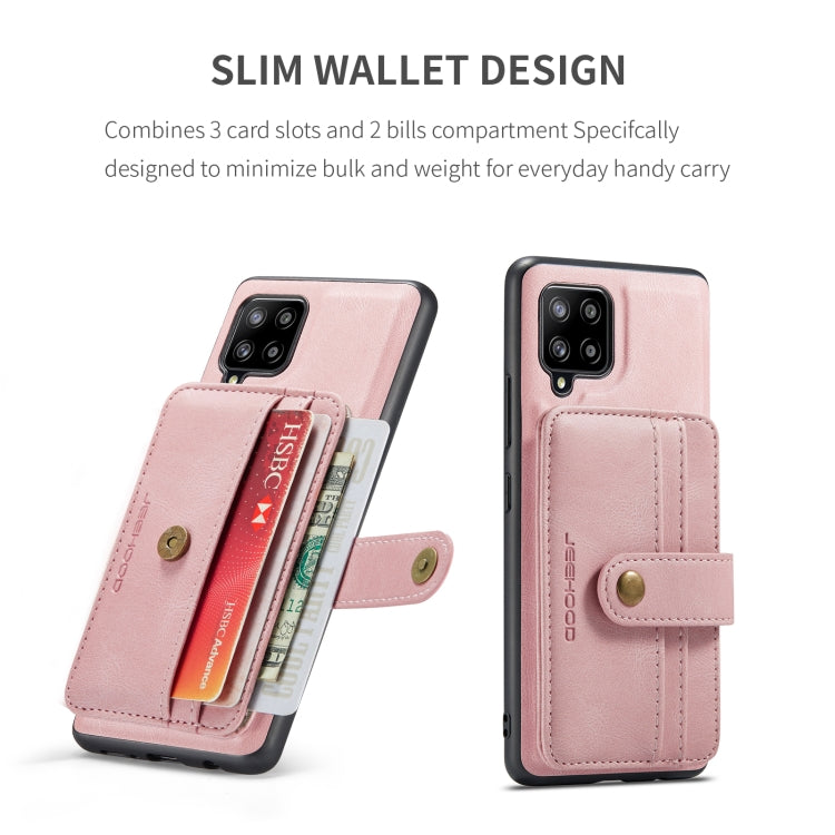 For Samsung Galaxy A42 5G JEEHOOD RFID Blocking Anti-Theft Magnetic PU Phone Case