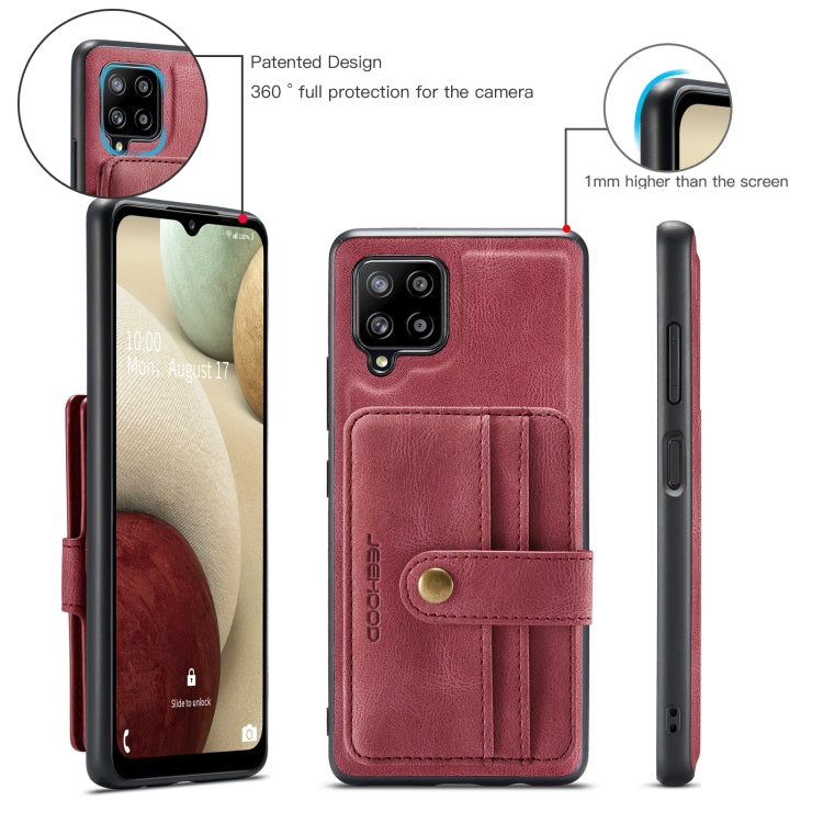 For Samsung Galaxy A42 5G JEEHOOD RFID Blocking Anti-Theft Magnetic PU Phone Case