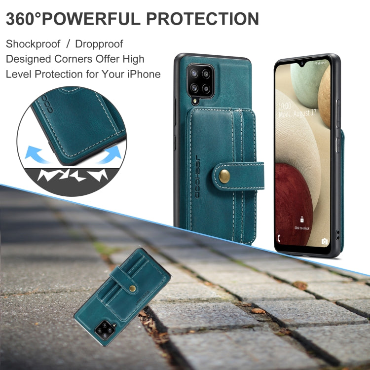 For Samsung Galaxy A42 5G JEEHOOD RFID Blocking Anti-Theft Magnetic PU Phone Case