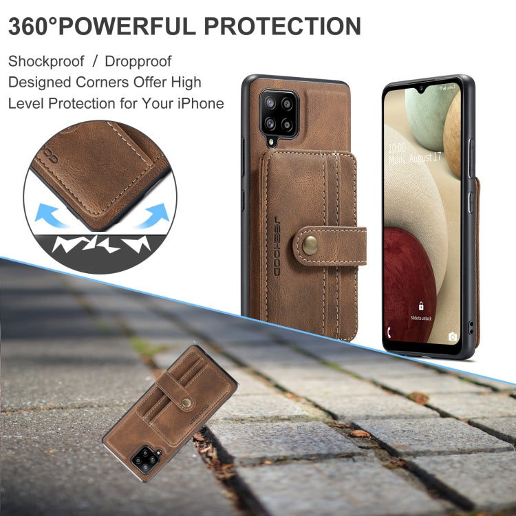 For Samsung Galaxy A42 5G JEEHOOD RFID Blocking Anti-Theft Magnetic PU Phone Case