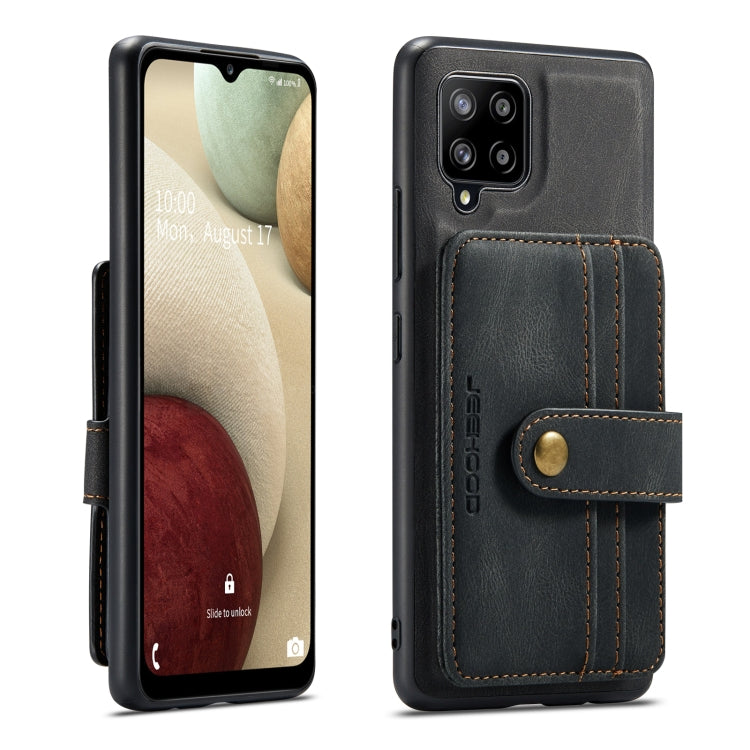 For Samsung Galaxy A42 5G JEEHOOD RFID Blocking Anti-Theft Magnetic PU Phone Case