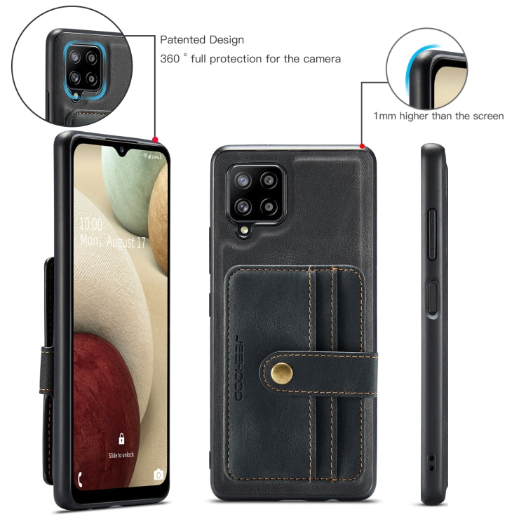 For Samsung Galaxy A42 5G JEEHOOD RFID Blocking Anti-Theft Magnetic PU Phone Case