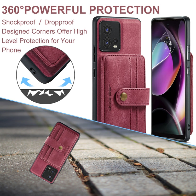 For Motorola Moto S30 Pro JEEHOOD RFID Blocking Anti-Theft Magnetic PU Phone Case