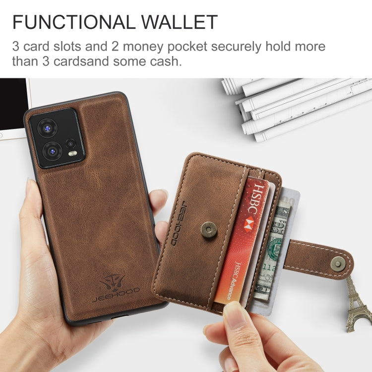 For Motorola Moto S30 Pro JEEHOOD RFID Blocking Anti-Theft Magnetic PU Phone Case