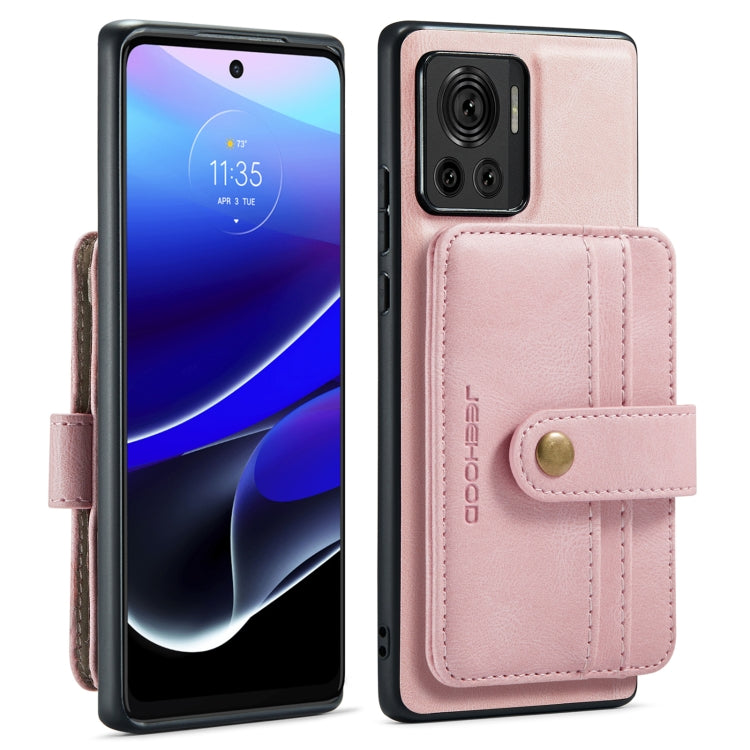 For Motorola Moto X30 Pro JEEHOOD RFID Blocking Anti-Theft Magnetic PU Phone Case