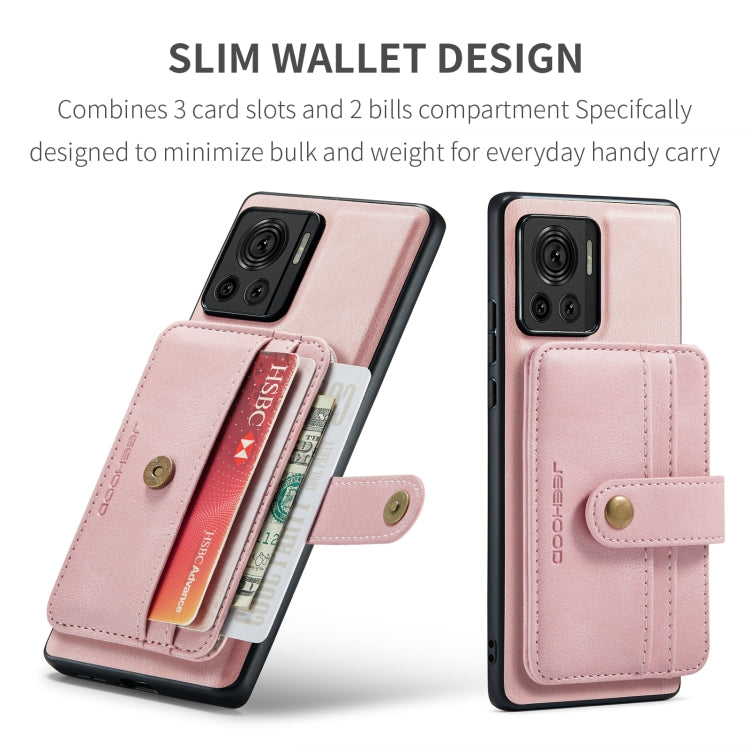 For Motorola Moto X30 Pro JEEHOOD RFID Blocking Anti-Theft Magnetic PU Phone Case