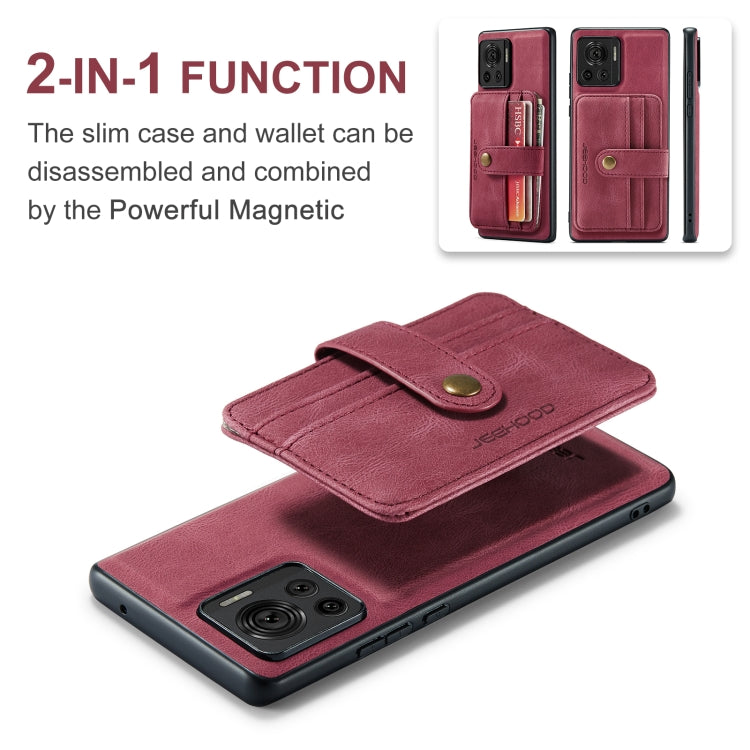 For Motorola Moto X30 Pro JEEHOOD RFID Blocking Anti-Theft Magnetic PU Phone Case