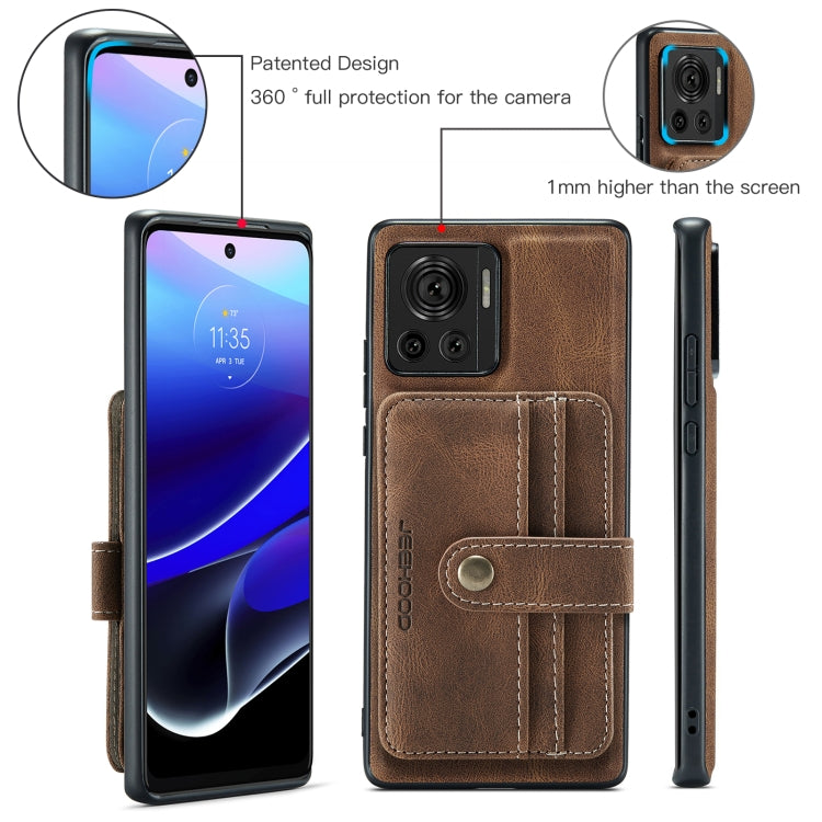 For Motorola Moto X30 Pro JEEHOOD RFID Blocking Anti-Theft Magnetic PU Phone Case