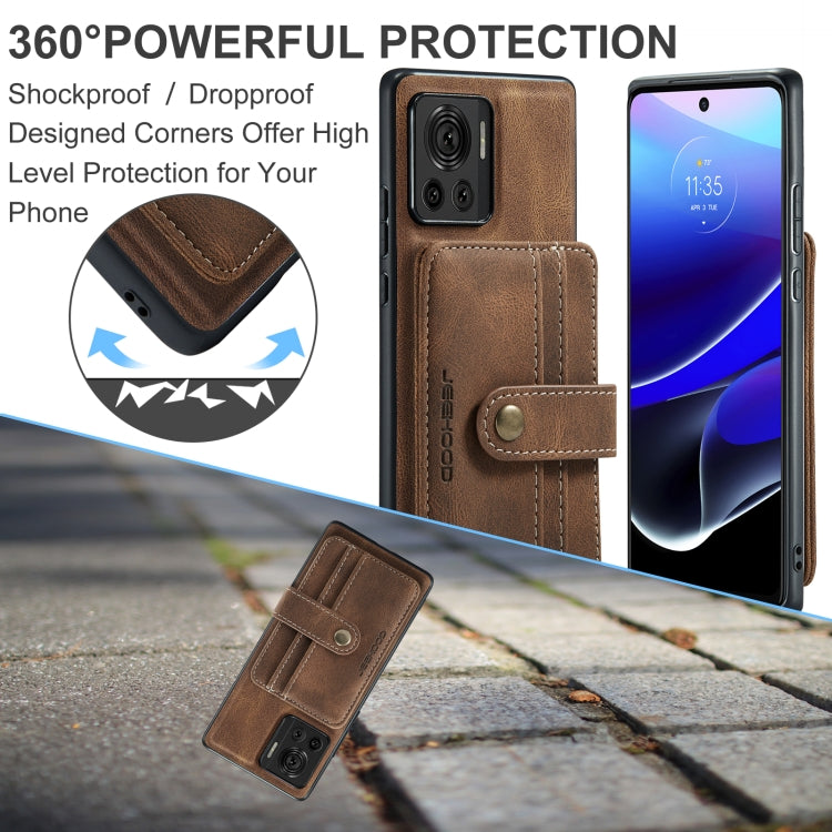 For Motorola Moto X30 Pro JEEHOOD RFID Blocking Anti-Theft Magnetic PU Phone Case