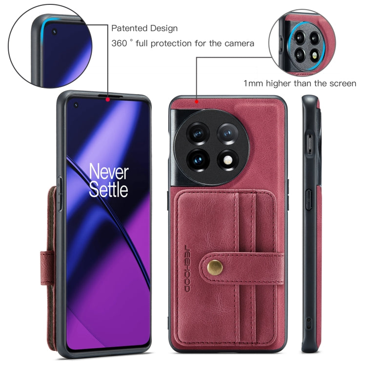 For OnePuls 11 JEEHOOD RFID Blocking Anti-Theft Magnetic PU Phone Case