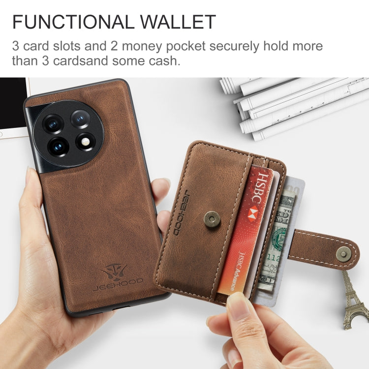 For OnePuls 11 JEEHOOD RFID Blocking Anti-Theft Magnetic PU Phone Case
