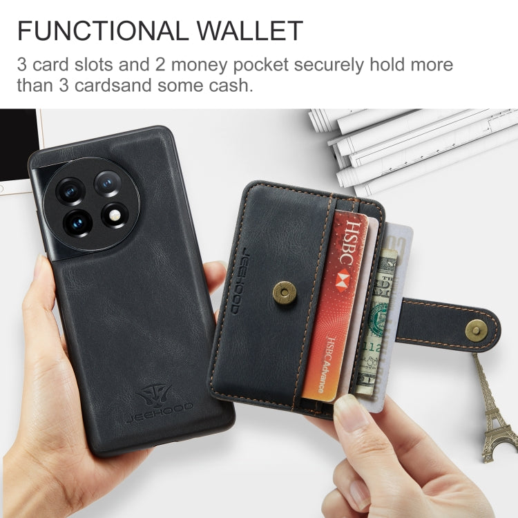 For OnePuls 11 JEEHOOD RFID Blocking Anti-Theft Magnetic PU Phone Case