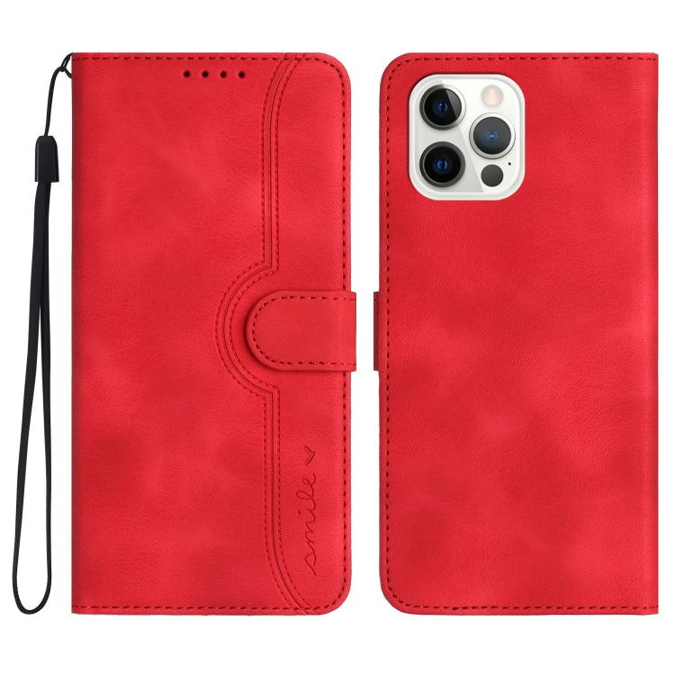 For iPhone 14 Pro Heart Pattern Skin Feel Leather Phone Case