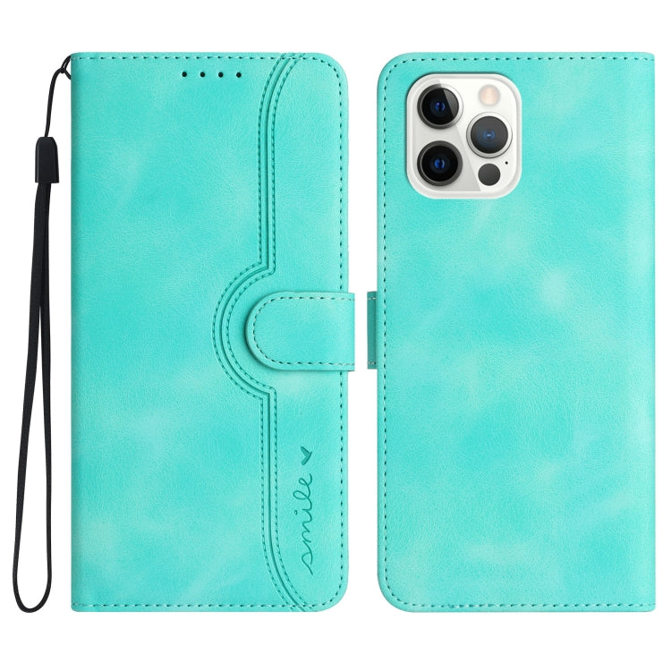 For iPhone 14 Pro Heart Pattern Skin Feel Leather Phone Case