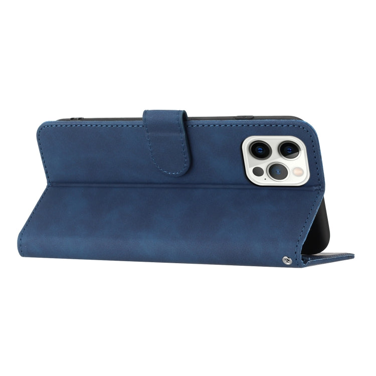 For iPhone 13 Pro Max Heart Pattern Skin Feel Leather Phone Case