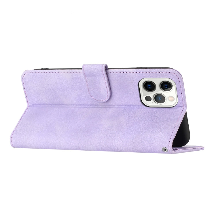 For iPhone 12/12 Pro Heart Pattern Skin Feel Leather Phone Case
