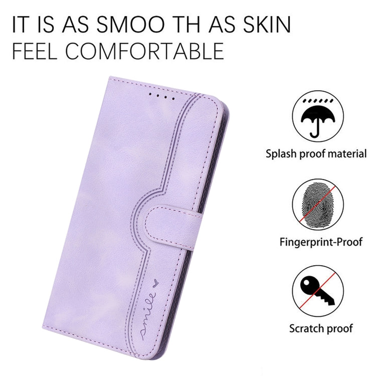 For iPhone 12/12 Pro Heart Pattern Skin Feel Leather Phone Case