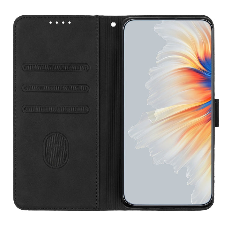 For iPhone 12/12 Pro Heart Pattern Skin Feel Leather Phone Case