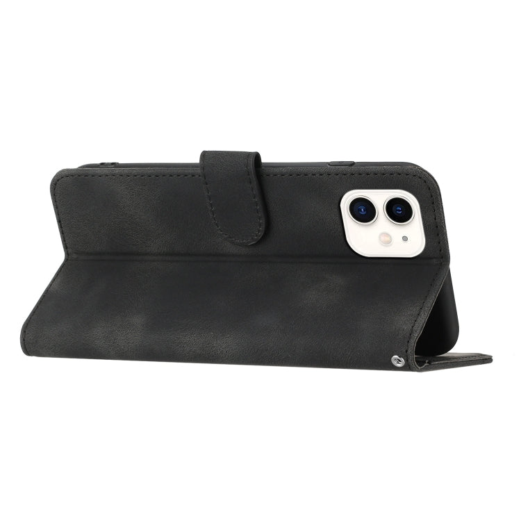 For iPhone 12 mini Heart Pattern Skin Feel Leather Phone Case