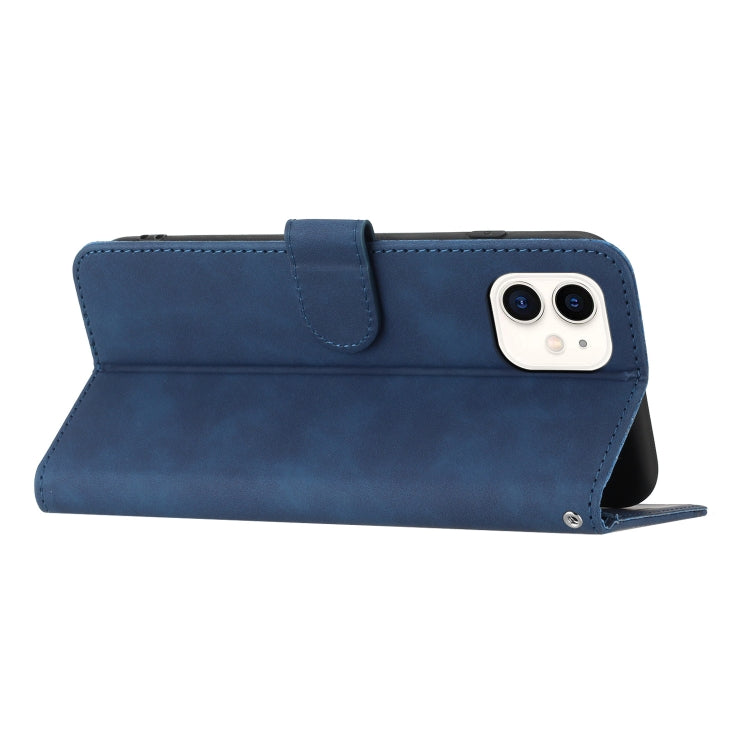 For iPhone 11 Heart Pattern Skin Feel Leather Phone Case