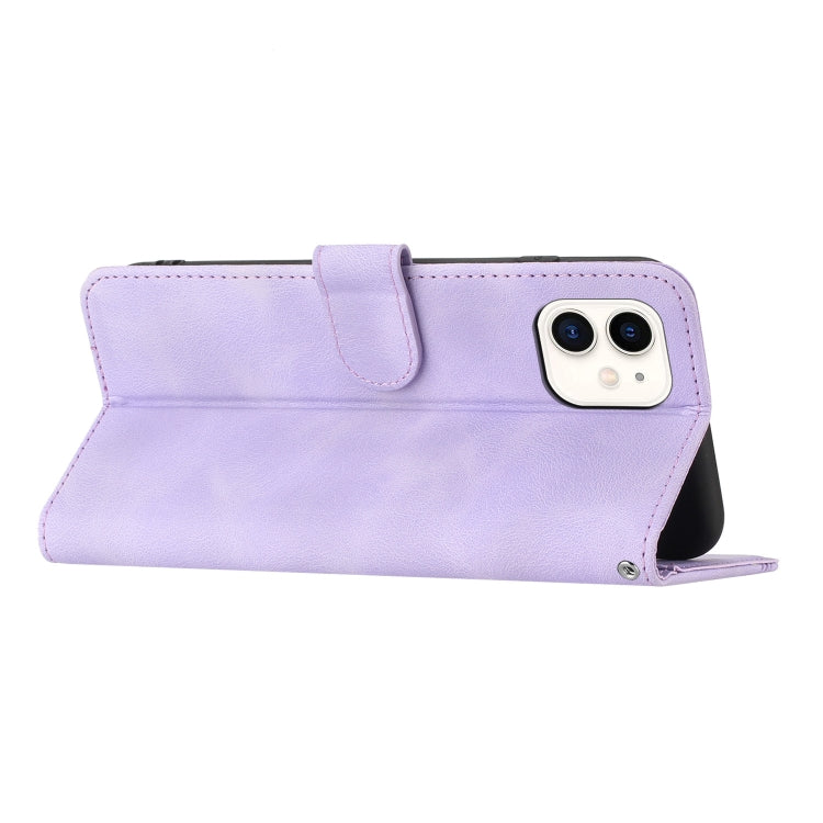 For iPhone 11 Heart Pattern Skin Feel Leather Phone Case