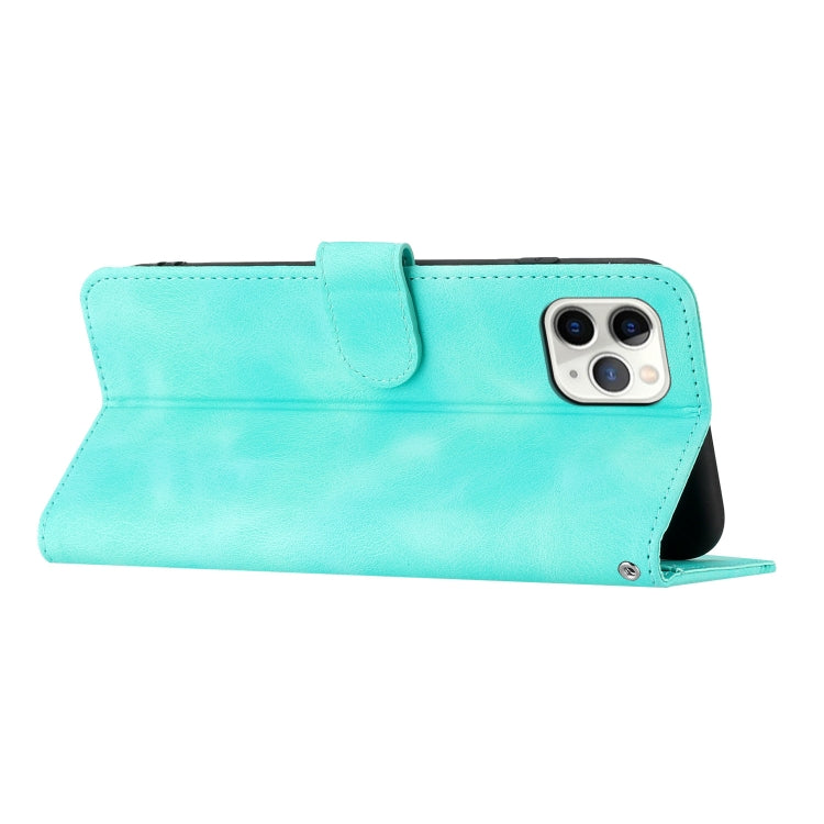 For iPhone 11 Pro Heart Pattern Skin Feel Leather Phone Case