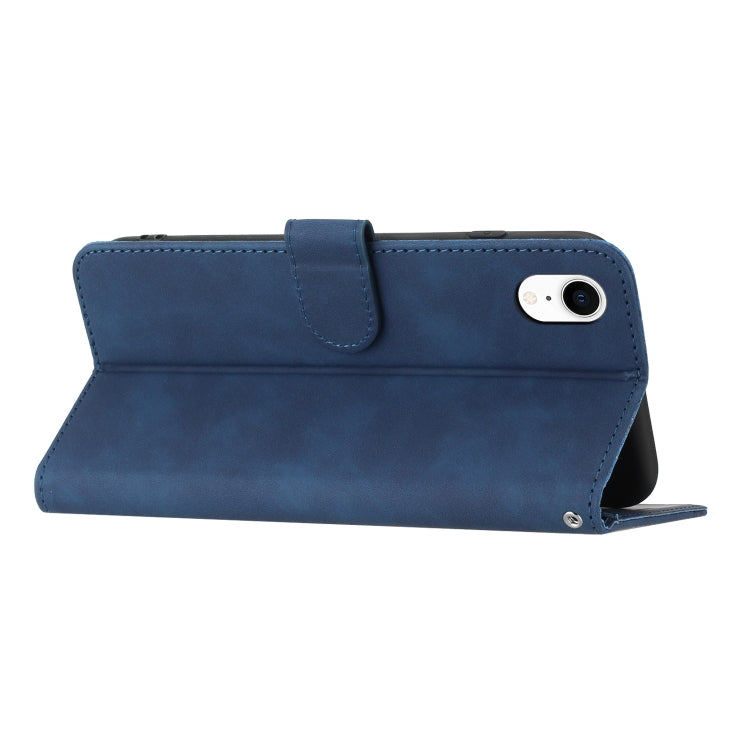 For iPhone XR Heart Pattern Skin Feel Leather Phone Case