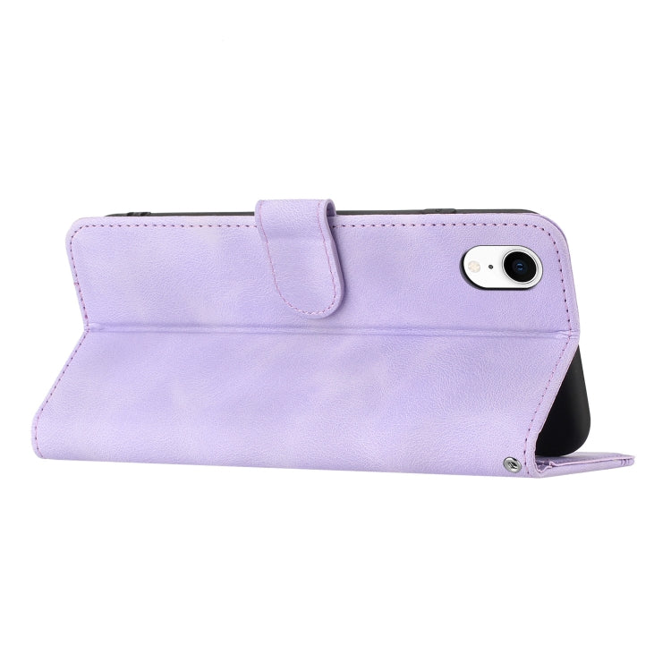 For iPhone XR Heart Pattern Skin Feel Leather Phone Case