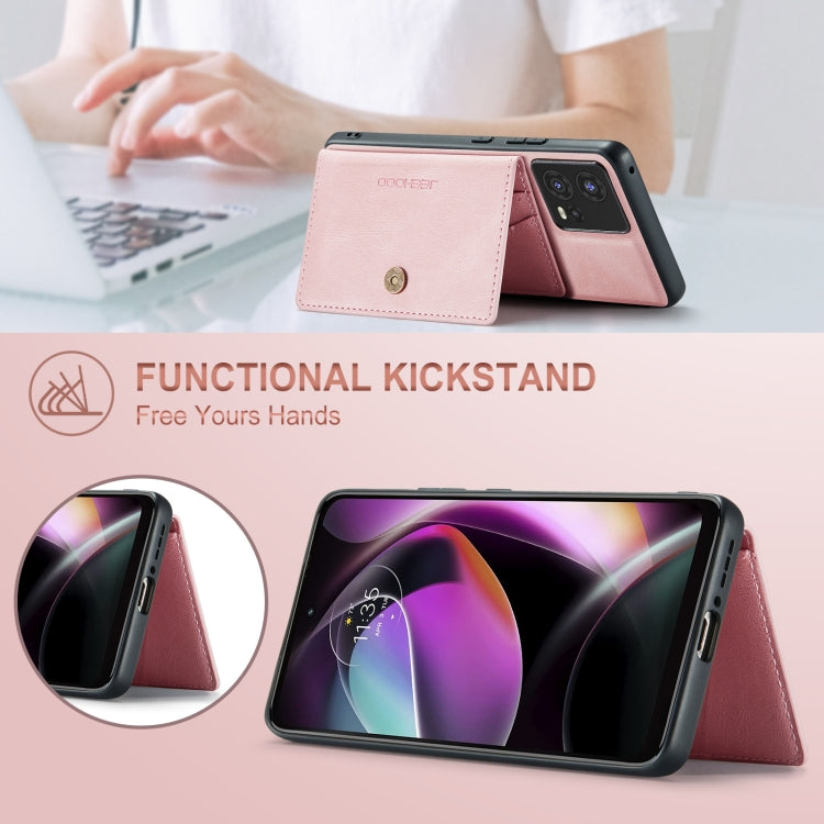 For Motorola Moto S30 Pro JEEHOOD Retro Magnetic Detachable Protective Phone Case with Wallet & Card Slot