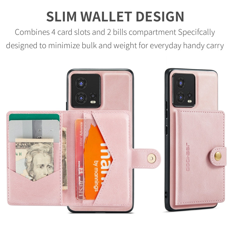 For Motorola Moto S30 Pro JEEHOOD Retro Magnetic Detachable Protective Phone Case with Wallet & Card Slot