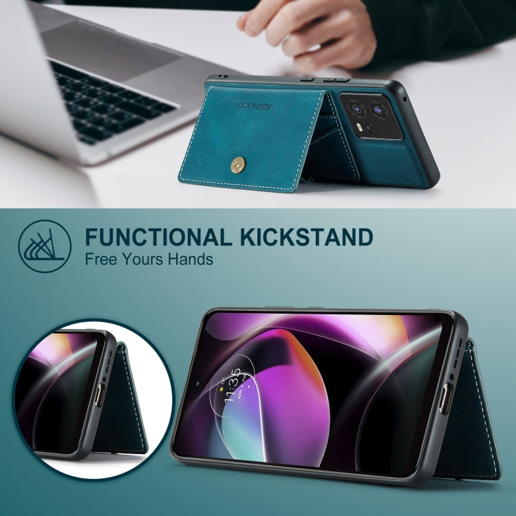 For Motorola Moto S30 Pro JEEHOOD Retro Magnetic Detachable Protective Phone Case with Wallet & Card Slot