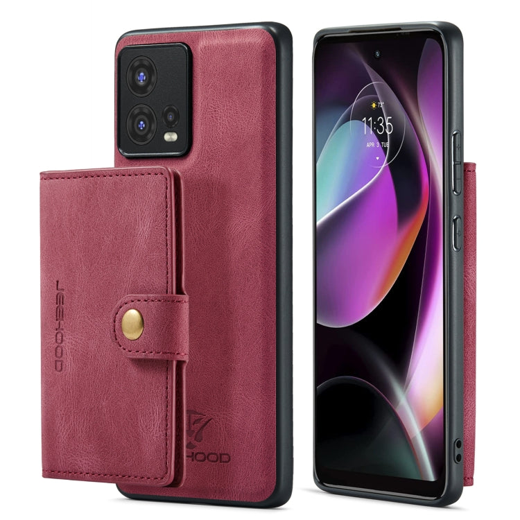 For Motorola Moto S30 Pro JEEHOOD Retro Magnetic Detachable Protective Phone Case with Wallet & Card Slot