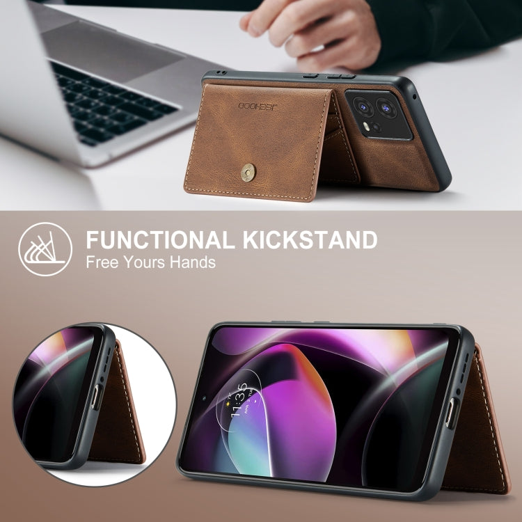 For Motorola Moto S30 Pro JEEHOOD Retro Magnetic Detachable Protective Phone Case with Wallet & Card Slot