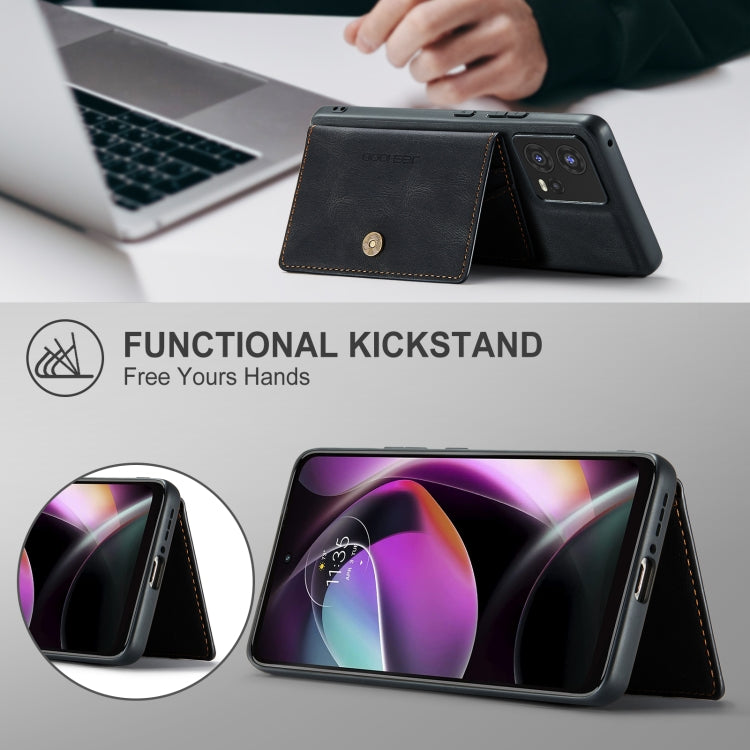 For Motorola Moto S30 Pro JEEHOOD Retro Magnetic Detachable Protective Phone Case with Wallet & Card Slot