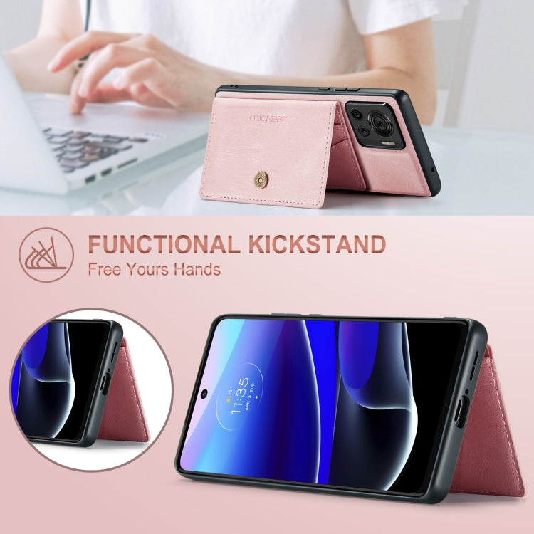 For Motorola Moto X30 Pro JEEHOOD Retro Magnetic Detachable Protective Phone Case with Wallet & Card Slot