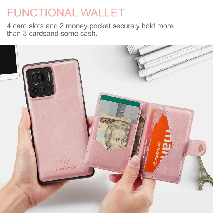 For Motorola Moto X30 Pro JEEHOOD Retro Magnetic Detachable Protective Phone Case with Wallet & Card Slot